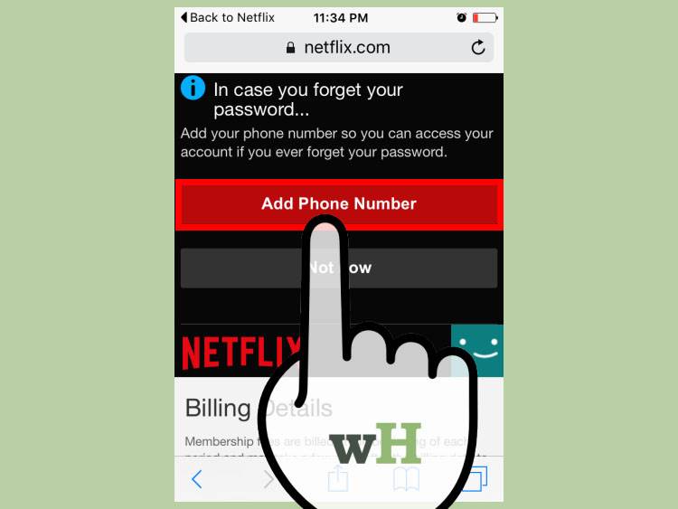 شماره تلفن 1 - نحوه ثبت نام در Netflix از طریق برنامه Netflix در موبایل