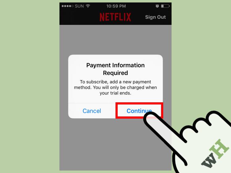 Continue 6 - نحوه ثبت نام در Netflix از طریق برنامه Netflix در موبایل